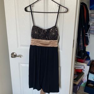 Black and gold dress